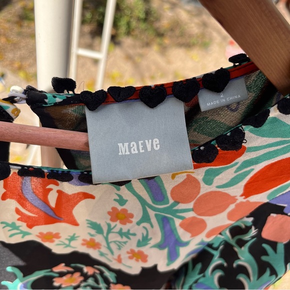 Anthropologie silk floral blouse - Picture 3 of 4